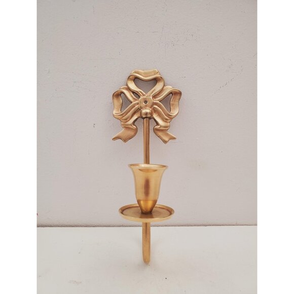 vintage Brass Wall Sconce Candle holder brass wall sconces candle sconces - Picture 8 of 10